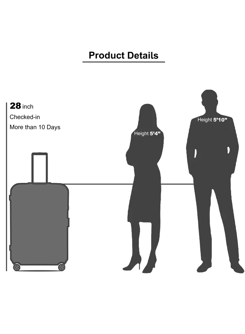 Senator Dark Teal Lightweight Checked Bag Durable Hard Shell Luggage 28 Inches Suit Case for Travel A1012 ABS Large Hard sided Luggage with Spinner Wheels 4 Checked Luggage 28-Inch, Dark Teal  | Best Price UAE